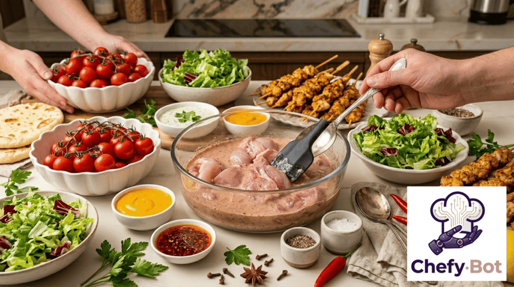 يعتبر تتبيل الدجاج هو أهم خطوة للحصول على دجاج مقلي بطعم مميز.